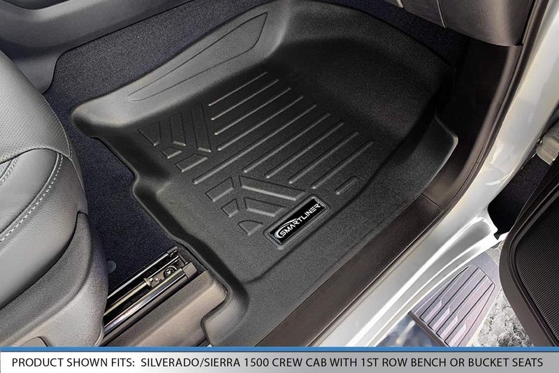 SMARTLINER 1st Row Liners Compatible with 2019-2025 Chevrolet Silverado 1500 - Image 3